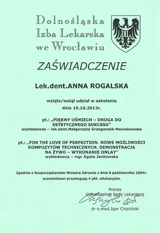 Anna Rogalska-Lempert — Estetyka uśmiechu i odbudowy kompozytowe