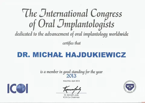 Michał Hajdukiewicz — ICOI — członkostwo 2013