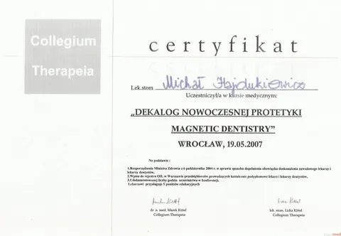 Michał Hajdukiewicz — Dekalog nowoczesnej protetyki