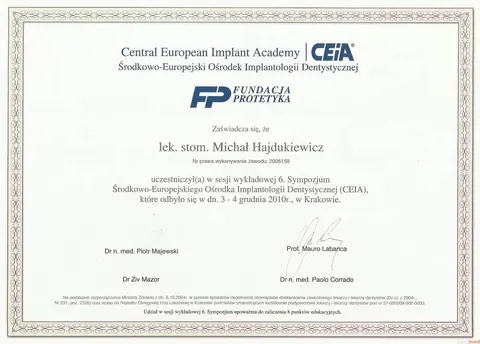 Michał Hajdukiewicz — Sympozjum CEIA 2010