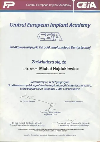 Michał Hajdukiewicz — Sympozjum CEIA 2008