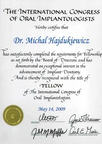 Michał Hajdukiewicz — Fellowship ICOI — 2009